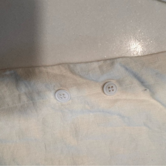 Zara Girls Linen Blend Pants Sz 11-12 Years Roll Tab Leg Pockets NWOT - Picture 11 of 16